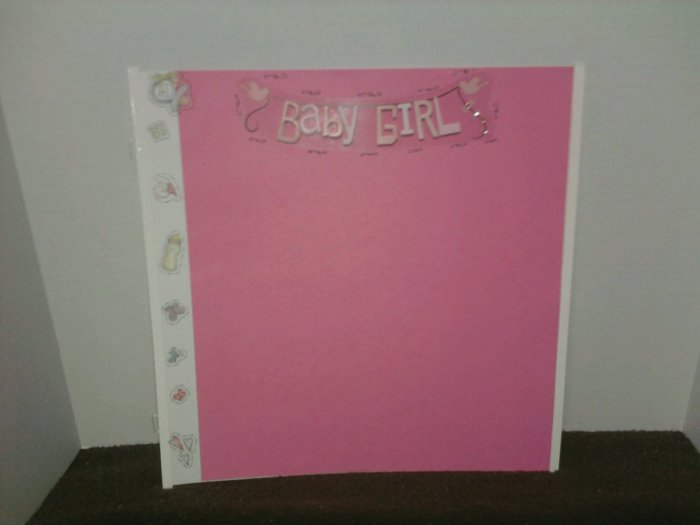 Baby Girl Scrapbook Page