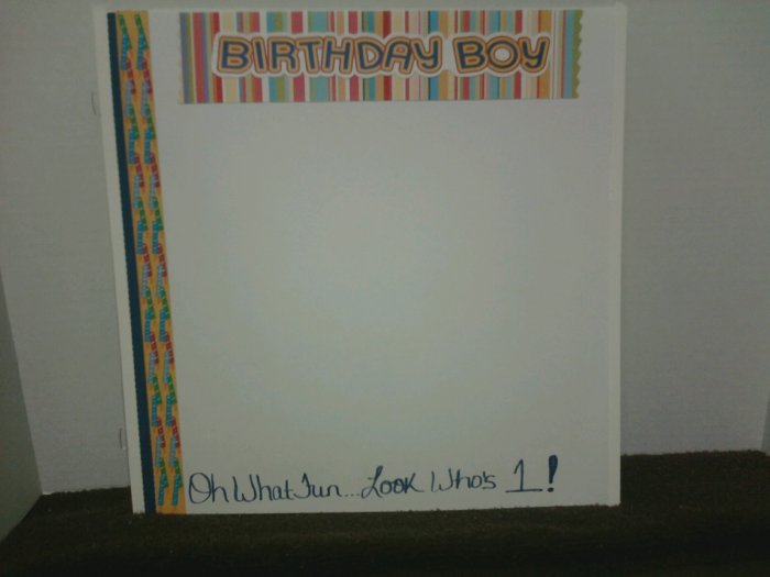 Look Who's One Birthday Scrapbook Page