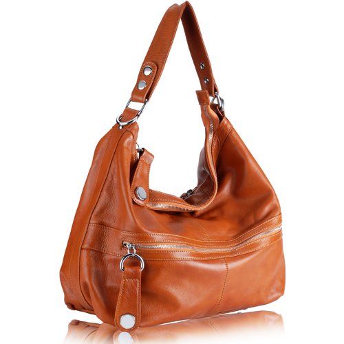 Italian Genuine Leather Brown Women Handbag