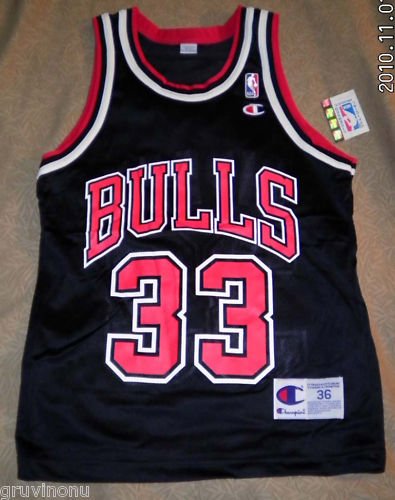 Scottie Pippen Chicago Bulls Black #33 New Sz 36 Og Tag