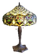 Baroque Tiffany Style Stained Glass Table Lamp