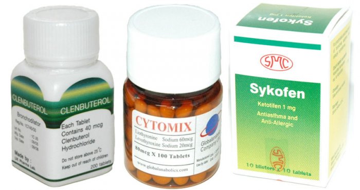 Clenbuterol 40mcg x 200 + T3 Cytomel (Cytomix) 80mg x 100+ Ketotifen 1mg x 100
