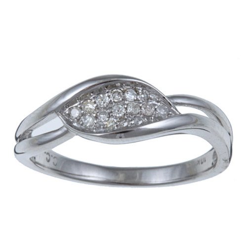 10k White Gold Pave Diamond Ring (G-H, I1-I2)