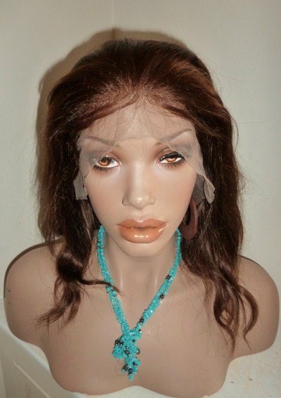 12" Silky Straight Indian Remy Full Lace Wig