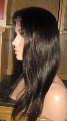 16" Silky Straight Indian Remy Full Lace Wig
