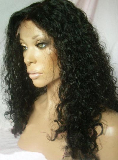 8" Curly Indian Remy Full Lace Wig