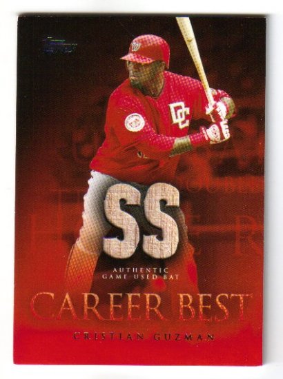 2009 Topps Career Best Relics #CGG Cristian Guzman Bat Nationals