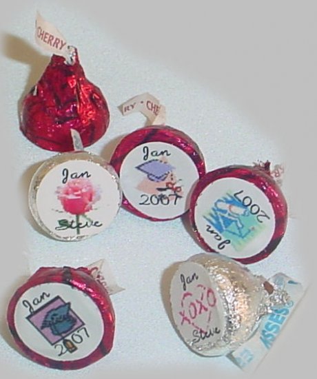 100 Personalized Hershey's Kisses Party Favors candy INCLUDED!