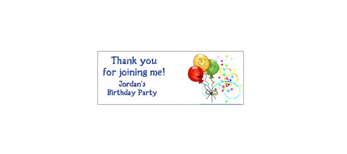 30 Lollipops Balloon Sucker Tags Labels, BIRTHDAY PARTY FAVORS
