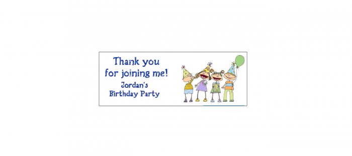 30 PARTY KIDS Lollipop, Sucker Tags Labels, BIRTHDAY PARTY FAVORS.