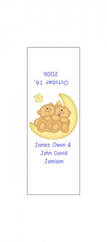 30 Baby Announcement Shower Candy Bar Wrappers Hershey's Nugget Miniature Labels Party Favors Twins