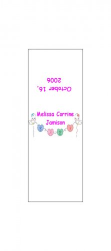 30 Baby Announcement Shower Candy Bar Wrappers Hershey's Nugget Miniature Labels Party Favors Hearts