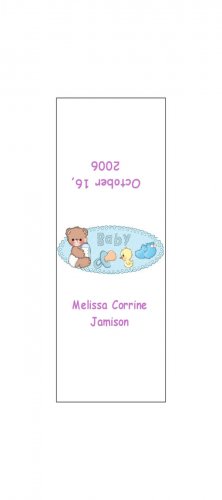 30 Baby Announcement Shower Candy Bar Wrappers Hershey's Nugget Miniature Labels Party Favors Bear