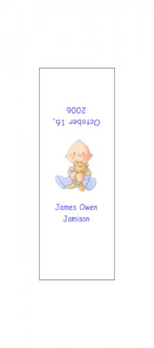 30 Baby Announcement Shower Candy Bar Wrappers Hershey's Nugget Miniature Labels Party Favors Boy
