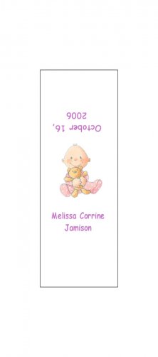 30 Baby Announcement Shower Candy Bar Wrappers Hershey's Nugget Miniature Labels Party Favors Girl