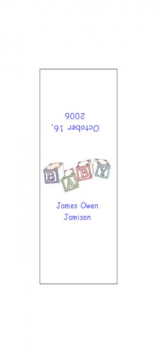 30 Baby Announcement Shower Candy Bar Wrappers Hershey's Nugget Miniature Labels Party Favors Blocks