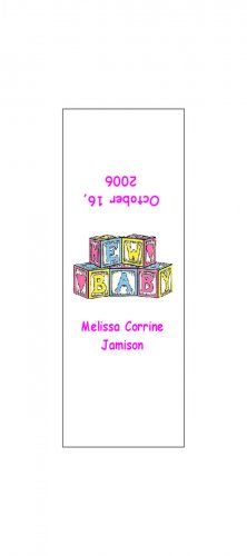 30 Baby Announcement Shower Candy Bar Wrappers Hershey's Nugget Miniature Labels Party Favors Blocks