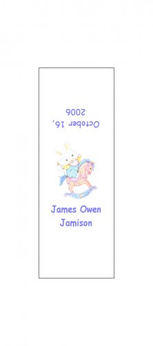 30 Baby Announcement Shower Candy Bar Wrappers Hershey's Nugget Miniature Labels Party Favors Bunny