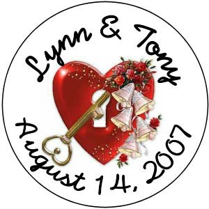 108 WEDDING Bridal Shower Heart Lock Hershey's Chocolate Kiss Labels Party Favors #3