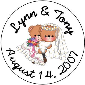 108 WEDDING Teddy Bears Bridal Shower Hershey's Chocolate Kiss Labels Party Favors #16