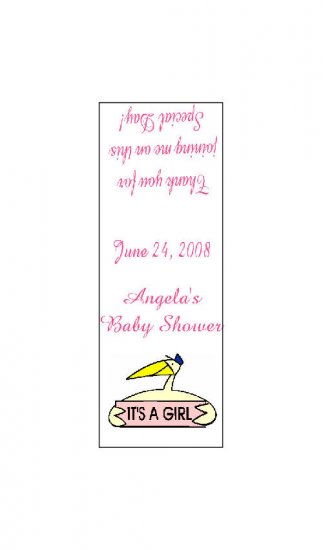 30 Baby Shower TIC TAC MINTS It's a Girl Stork Wrappers Labels Party Favors