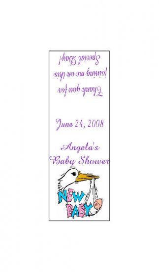 30 Baby Shower TIC TAC MINTS Stork Wrappers Labels Party Favors