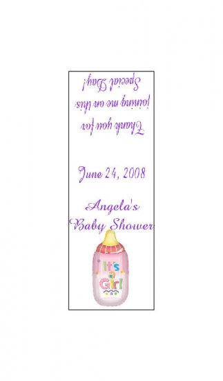 30 Baby Shower TIC TAC MINTS Wrappers Baby Bottle Girl Labels Party Favors