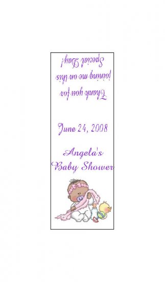 30 Baby Shower TIC TAC MINTS Wrappers African American Girl Labels Party Favors