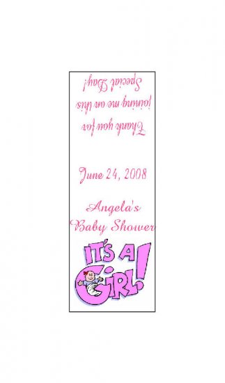 30 Baby Shower TIC TAC MINTS Wrappers Pink Girl Labels Party Favors