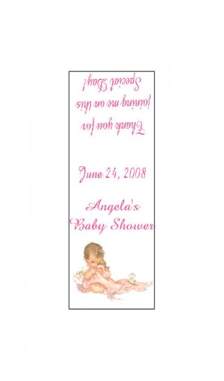 30 TIC TAC MINTS Pink Blanket Baby Shower Wrappers Labels Party Favors