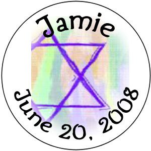 108 Bat Mitzvah or Bar Mitzvah personalized Labels Hershey's Chocolate Kiss Party Favors #05