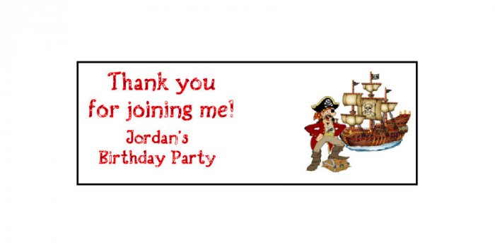 30 Pirate Theme Lollipop, Sucker Tags Labels, BIRTHDAY PARTY FAVORS