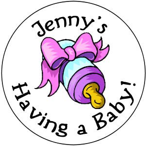108 Baby Shower Baby Bottle Hershey's Chocolate Personalized Kiss Labels Party Favors #03