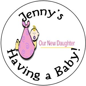 108 Baby Shower "Our Daughter" Hershey's Chocolate Personalized Kiss Labels Party Favors #07