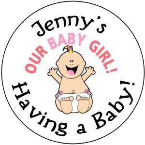 108 Baby Shower "Our Baby Girl" Hershey's Chocolate Personalized Kiss Labels Party Favors #09