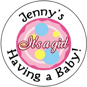 108 Baby Shower Pink Girl Hershey's Chocolate Personalized Kiss Labels Party Favors #15