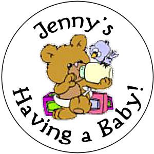 108 Baby Shower Teddy Bear Hershey's Chocolate Personalized Kiss Labels Party Favors #18