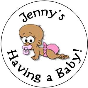 108 Baby Shower African American Girl Hershey's Chocolate Personalized Kiss Labels Party Favors #19