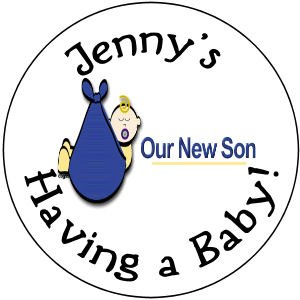 108 Baby Shower "Our New Son" Hershey's Chocolate Personalized Kiss Labels Party Favors #22