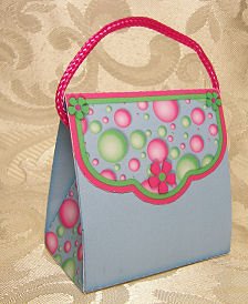 Personalized Favor PURSE STYLE Bubble Design Shower, Wedding or Birthday Gift Goodie Boxes SET OF 6