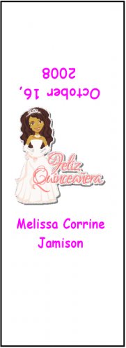 30 Quinceanera 15th Birthday Party Candy Bar Wrapper Hershey's Nugget Labels Party Favors #1