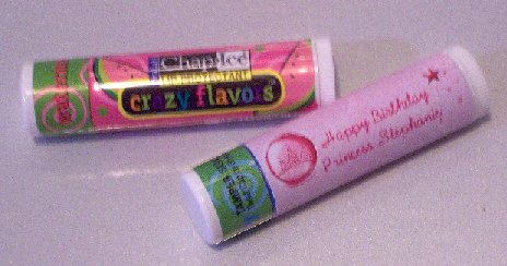 16 Pink Princess Lip Balm Chap Stick Wrapper Birthday party favor label Personalized