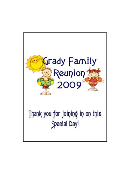 16 Family Reunion Lip Balm Chap Stick Wrapper party favor label Personalized
