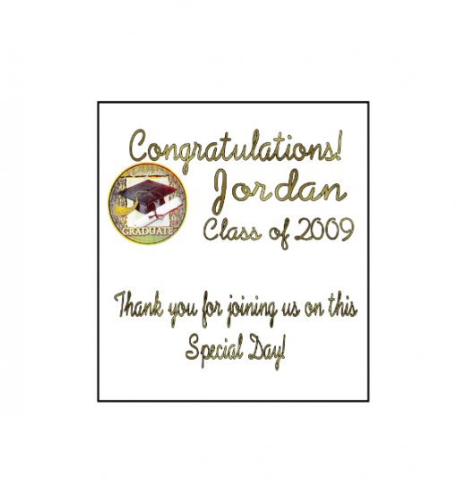16 Lip Balm Chap Stick Wrapper Graduation party favor label Personalized