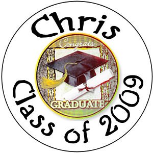 108 Hershey's GRADUATION Chocolate Kiss Labels Party Favors #9