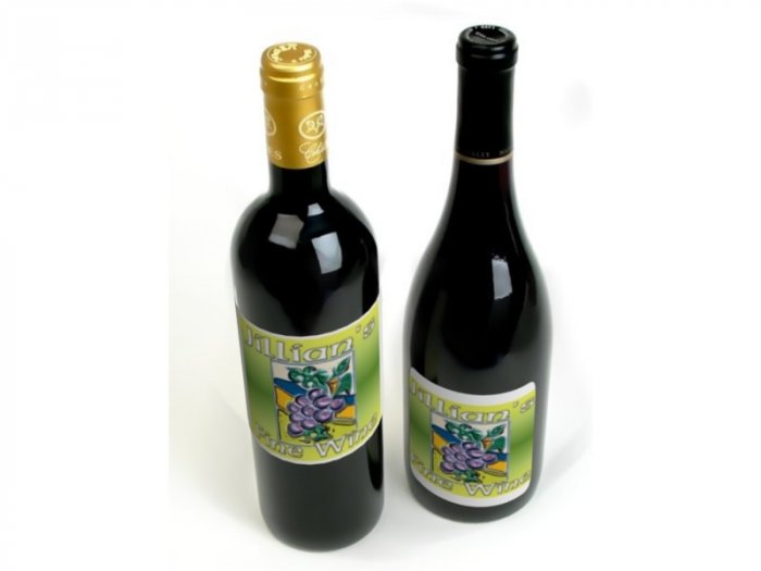 HOMEMADE Grape Wine Custom Bottle Labels 60 High Gloss Labels