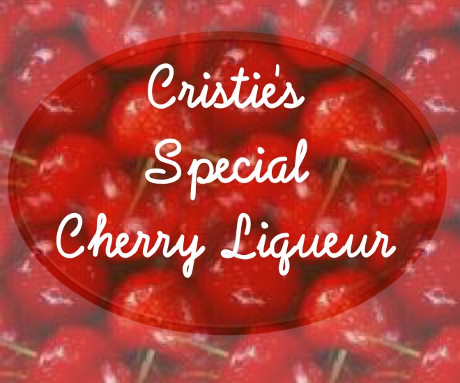 18 HOMEMADE Cherry Liqueur Custom Bottle Labels High Gloss Labels