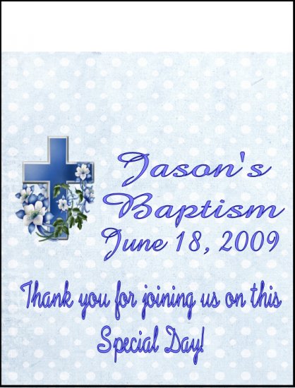 16 Baptism Lip Balm Chapstick Lip Balm Chap Stick Wrapper party favor label Personalized