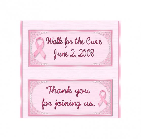 Candy Bar Box Favors PINK BREAST CANCER RIBBON Hershey bars PERSONALIZED Set of 6 Party Favors