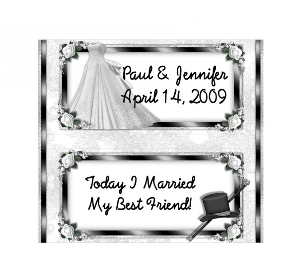 Candy Bar Box Favors WEDDING BRIDAL Hershey bars PERSONALIZED Set of 6 Party Favors